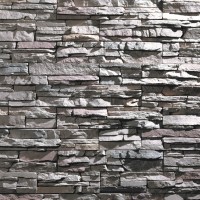 Light and taupe stacked stone veneer